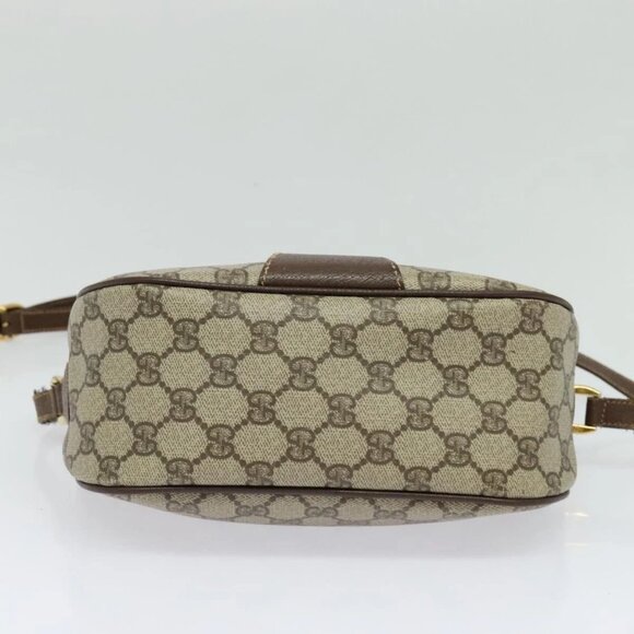 GUCCI GG Supreme Web Sherry Line Shoulder Bag PVC Beige 39 02 032 Auth ki5847 - Picture 6 of 16